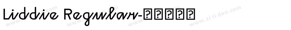 Liddie Regular字体转换